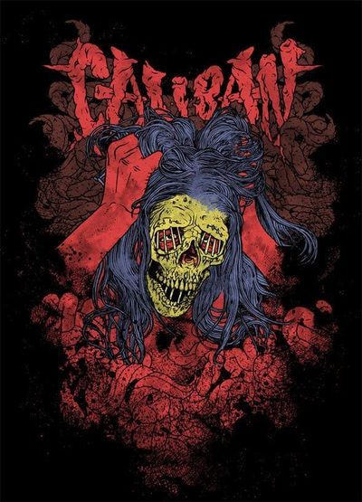 Caliban - Skull T-Shirt Design