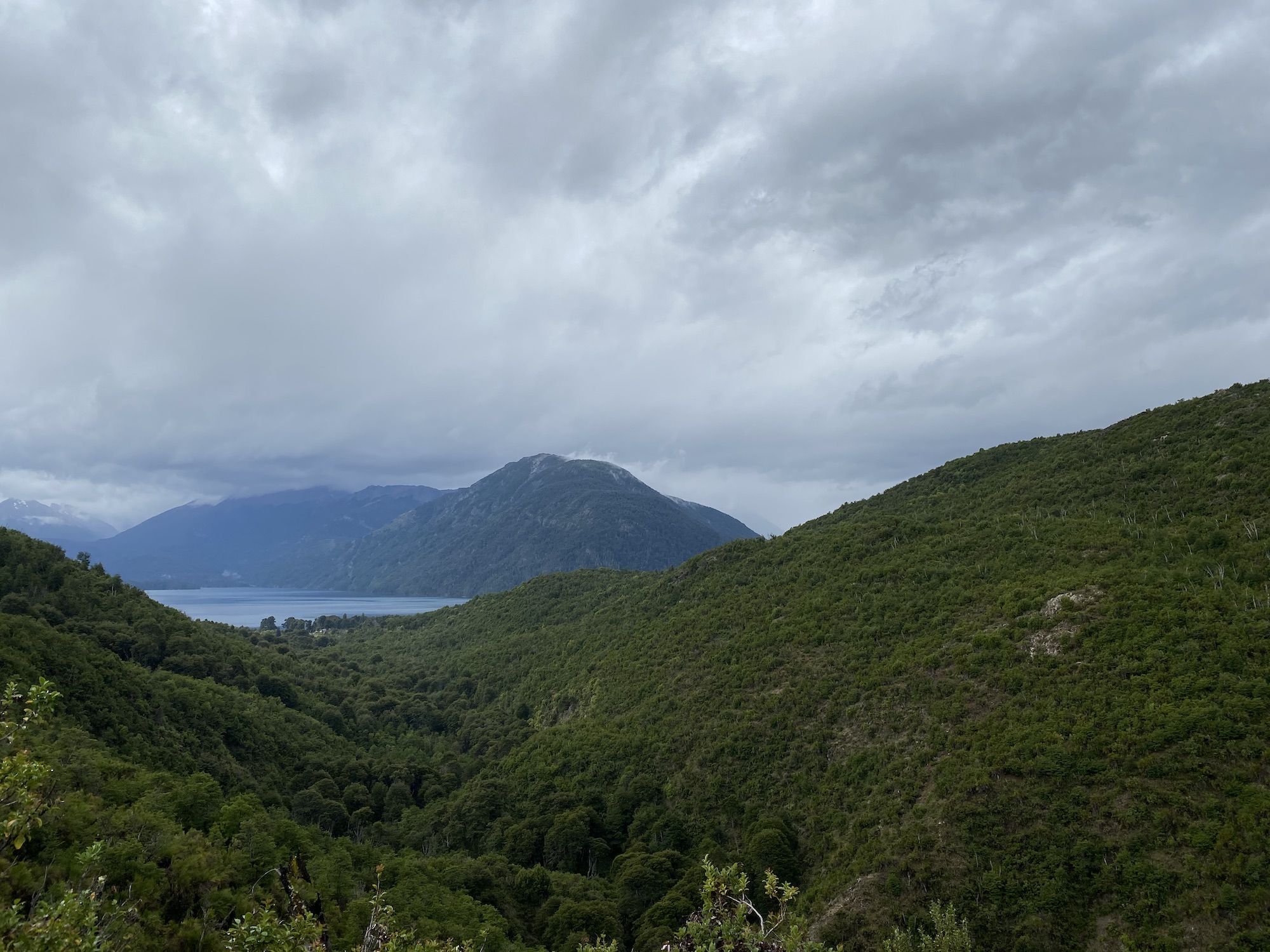 A lake in the distance