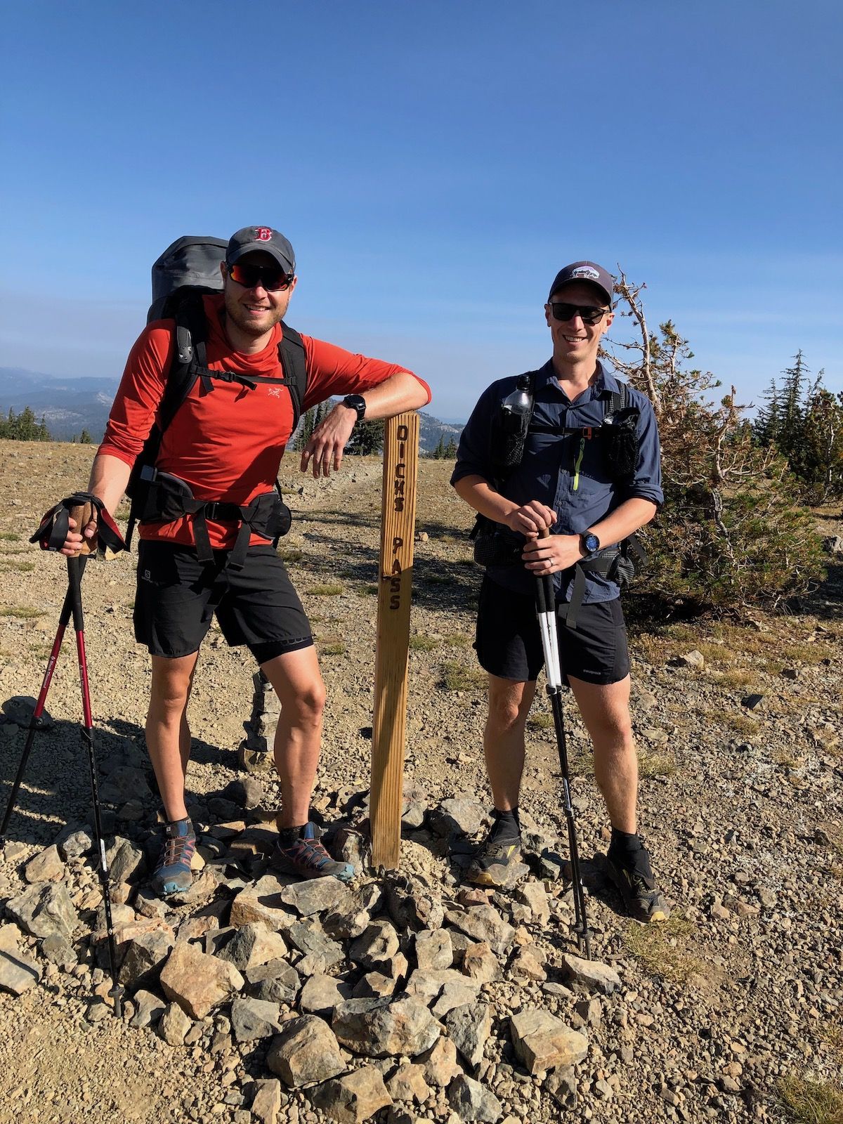 On top of Dicks Pass.