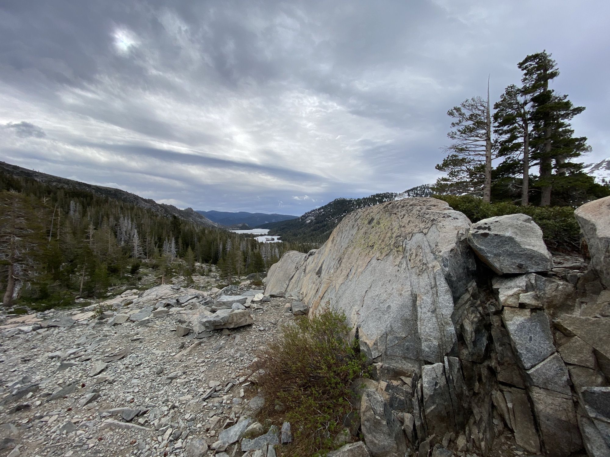 Dark clouds over Echo Lakes