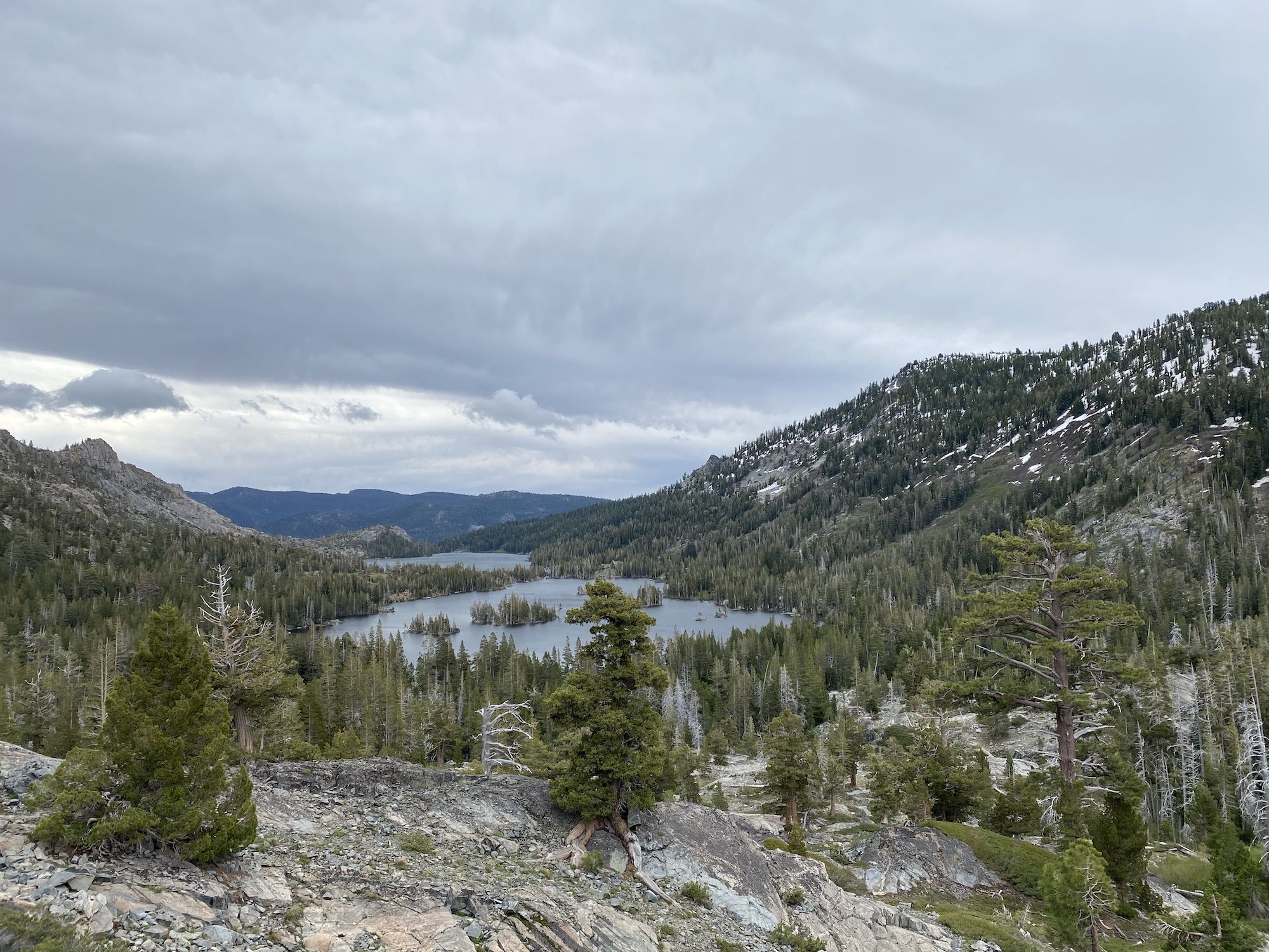 Two lakes in a valley