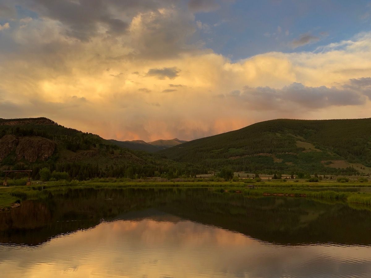 An epic sunset to end the first day.