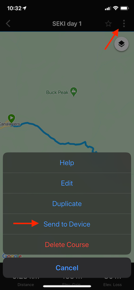 Select your course in Garmin Connect and select Send to Device to sync it to your Fenix 6