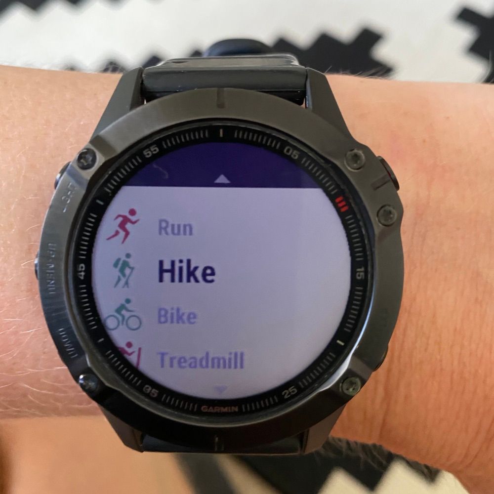 Starting a activity on the Fenix 6 as normal