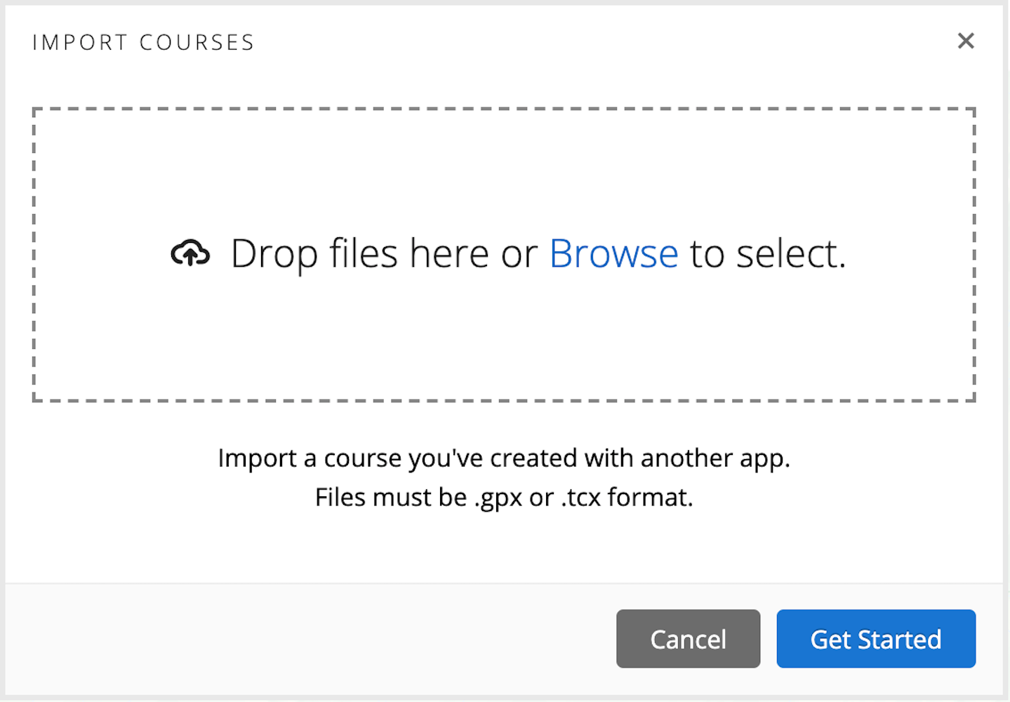 Upload the GPX file to Garmin Connect