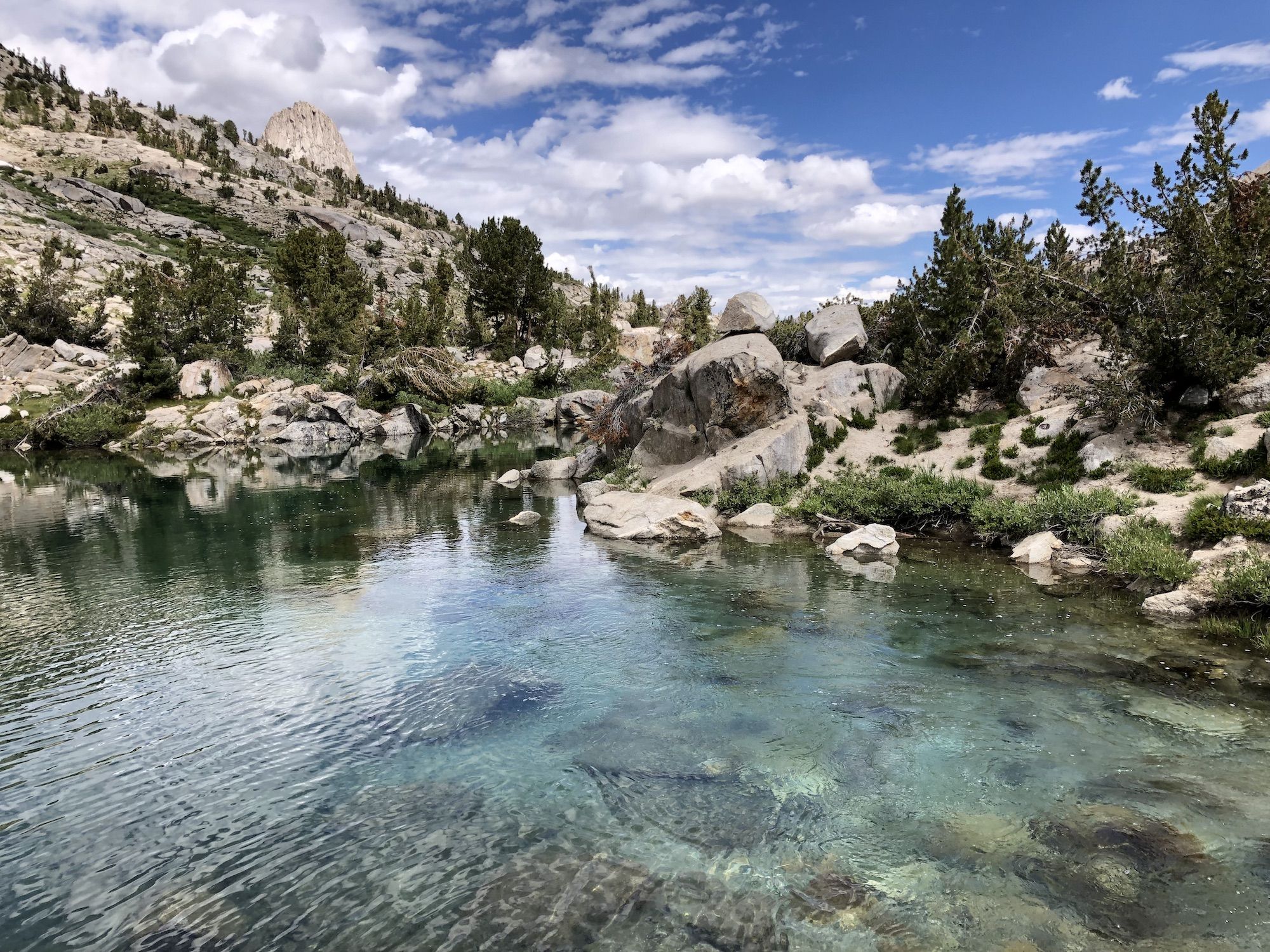 Turquoise, deep, water flowing