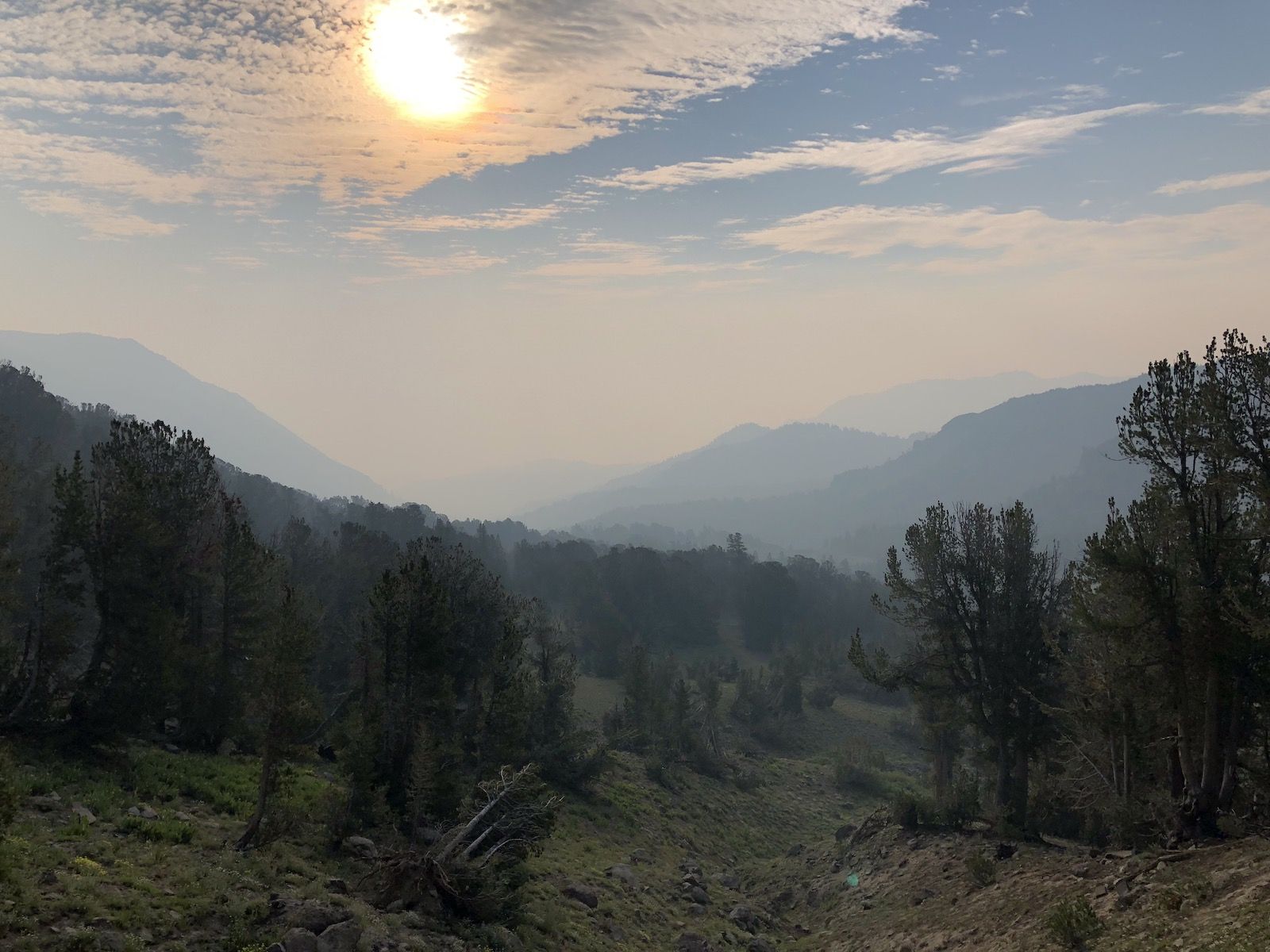 lake obstructed by smoke