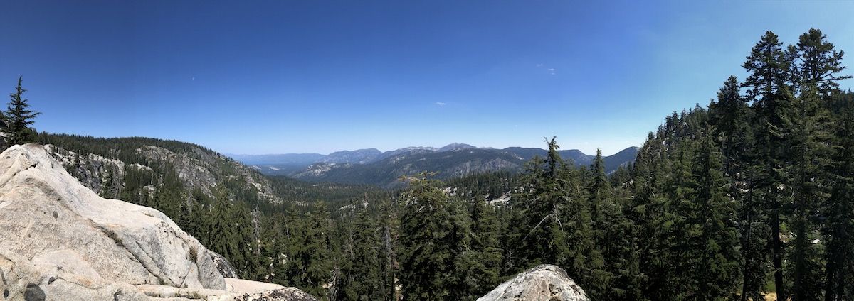 Lake Tahoe in the distance.