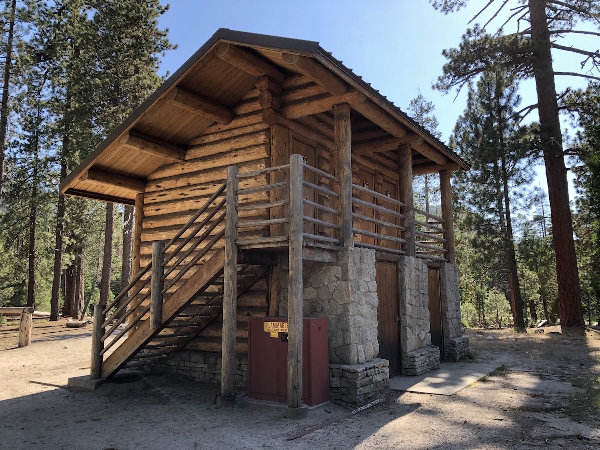 Outhouse at Little Yosemite Valley campground.