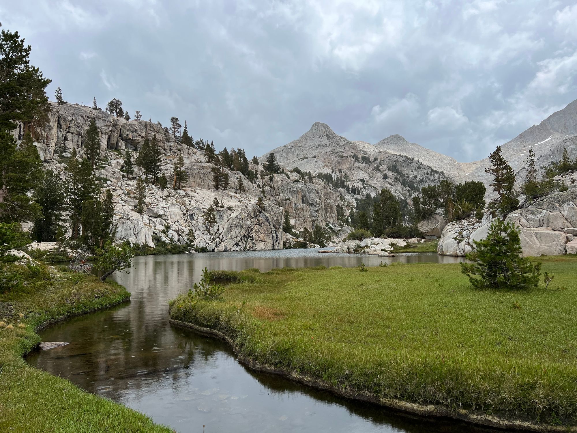 A small outlet stream from a lake.