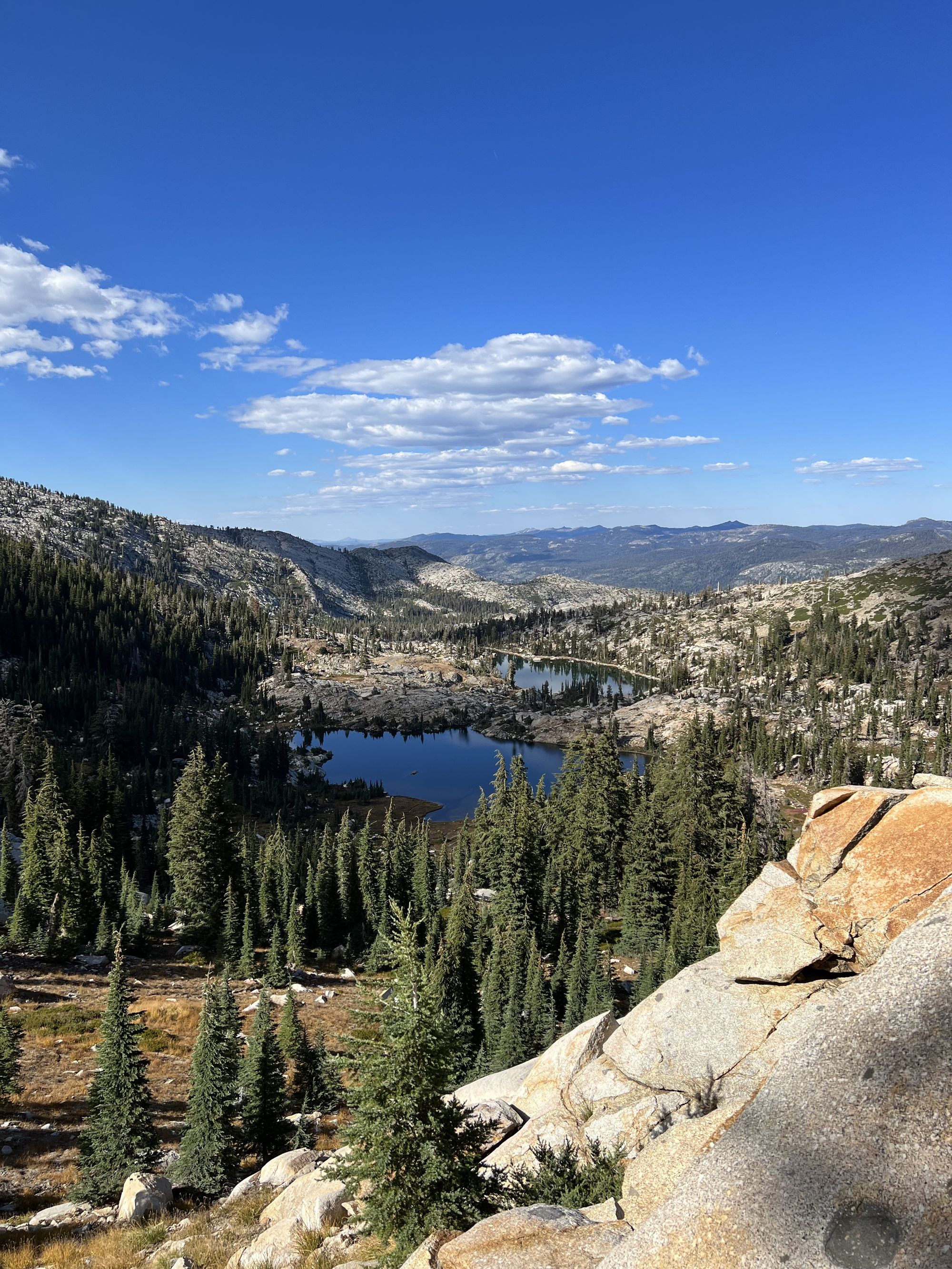 A small basin with two lakes.