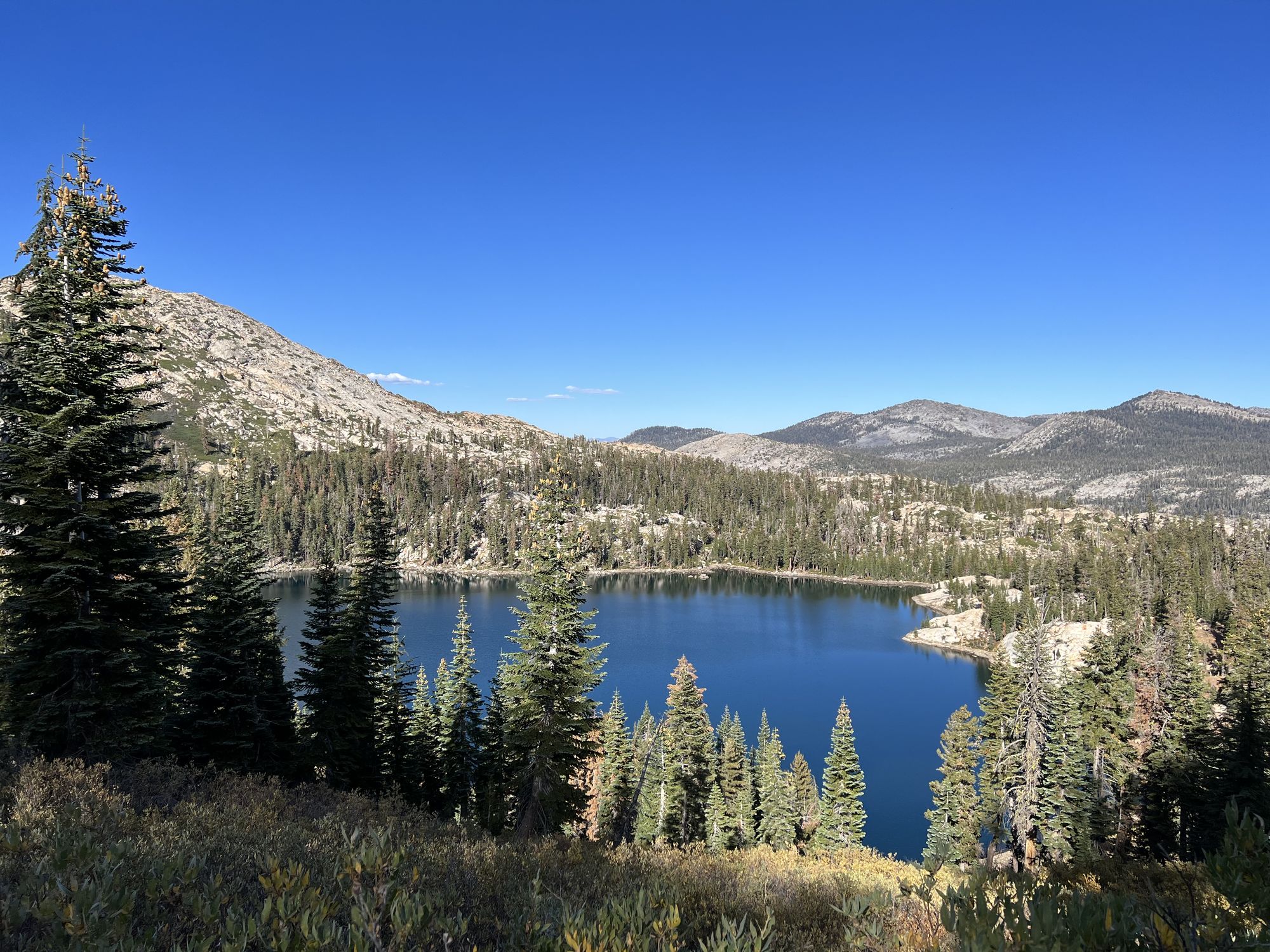 A large alpine lake.
