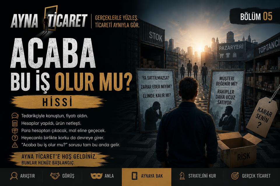 E- “Acaba Bu İş Olur mu?” Hissi | 1. Ne Satabiliriz? | BÖLÜM I — TİCARETİN İÇİNE GİRMEK
