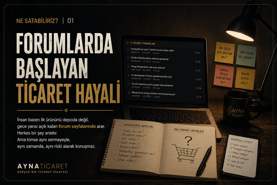 C - Forumlarda Başlayan Ticaret Hayali | 1. Ne Satabiliriz? | BÖLÜM I — TİCARETİN İÇİNE GİRMEK