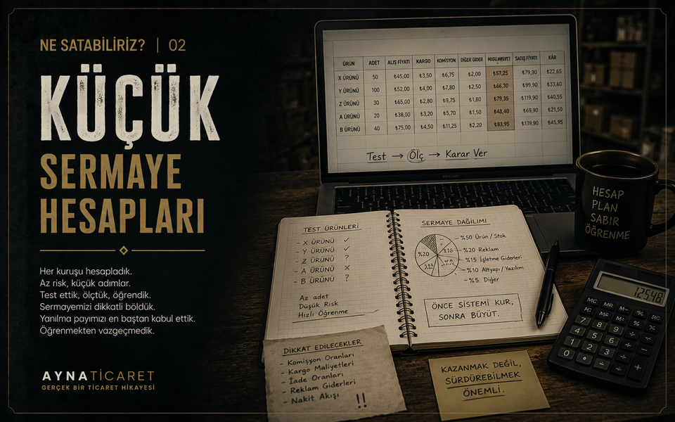 B - Küçük Sermaye Hesapları | 1. Ne Satabiliriz? | BÖLÜM I — TİCARETİN İÇİNE GİRMEK