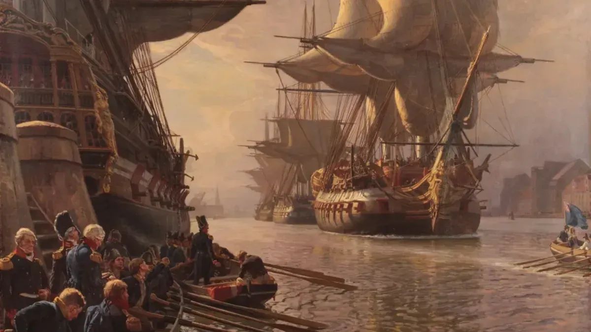 The Fleet Leaves the Port the Last Time, 1919. By Christian Mølsted (Danish, 1862–1930)