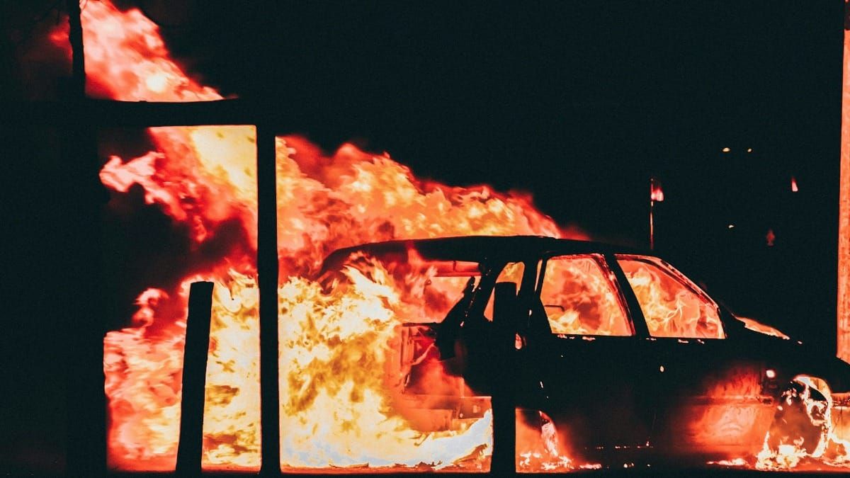 Car on fire