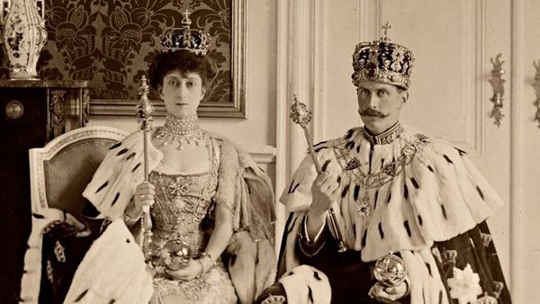 King Haakon VII and Queen Maud.