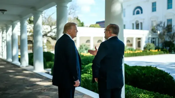 US President Donald Trump and Australian Prime Minister Anthony Albanese: White House, October 20, 2025