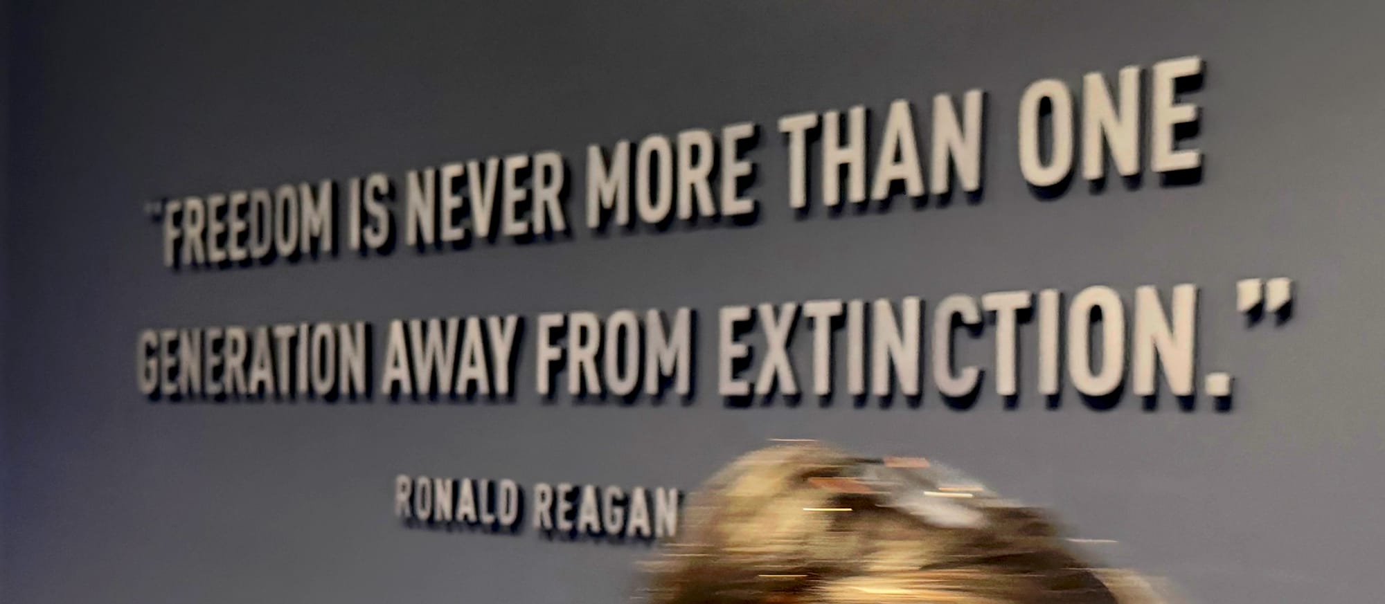Reagan quote on the museum wall