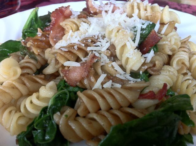 Spinach Bacon Pasta