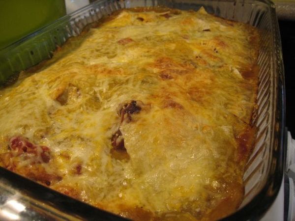 Green Chile Chicken Enchiladas