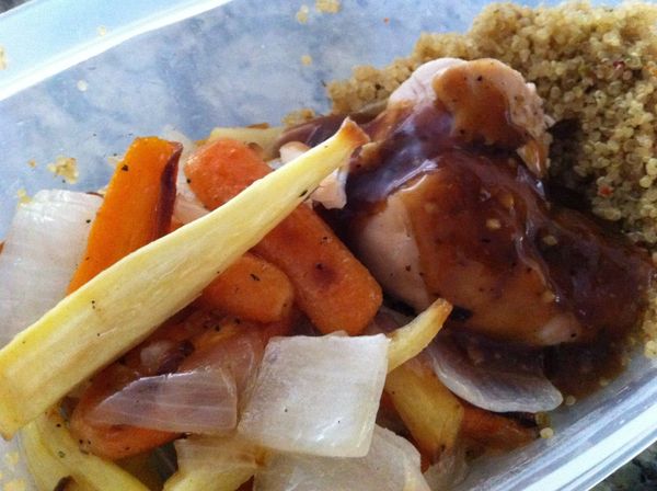 Garlic Ginger Soy Turkey Tenderloin and Roasted Veggies