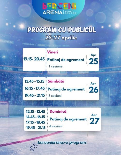 Sport pentru tineri – programul Patinoarului Berceni Arena