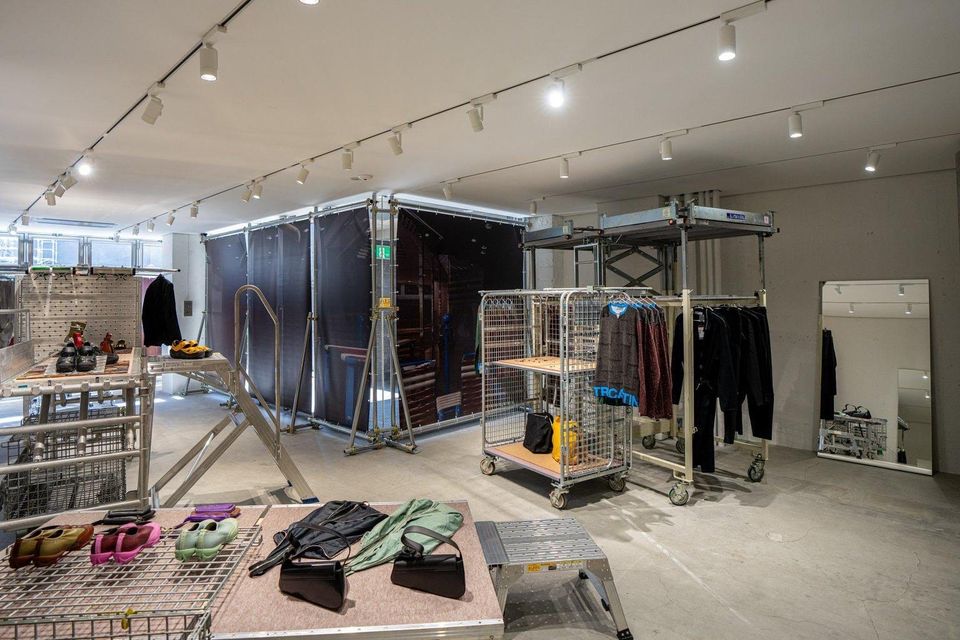 Ryan Trecartin installation at Kiko Kostadinov flagship in Tokyo
