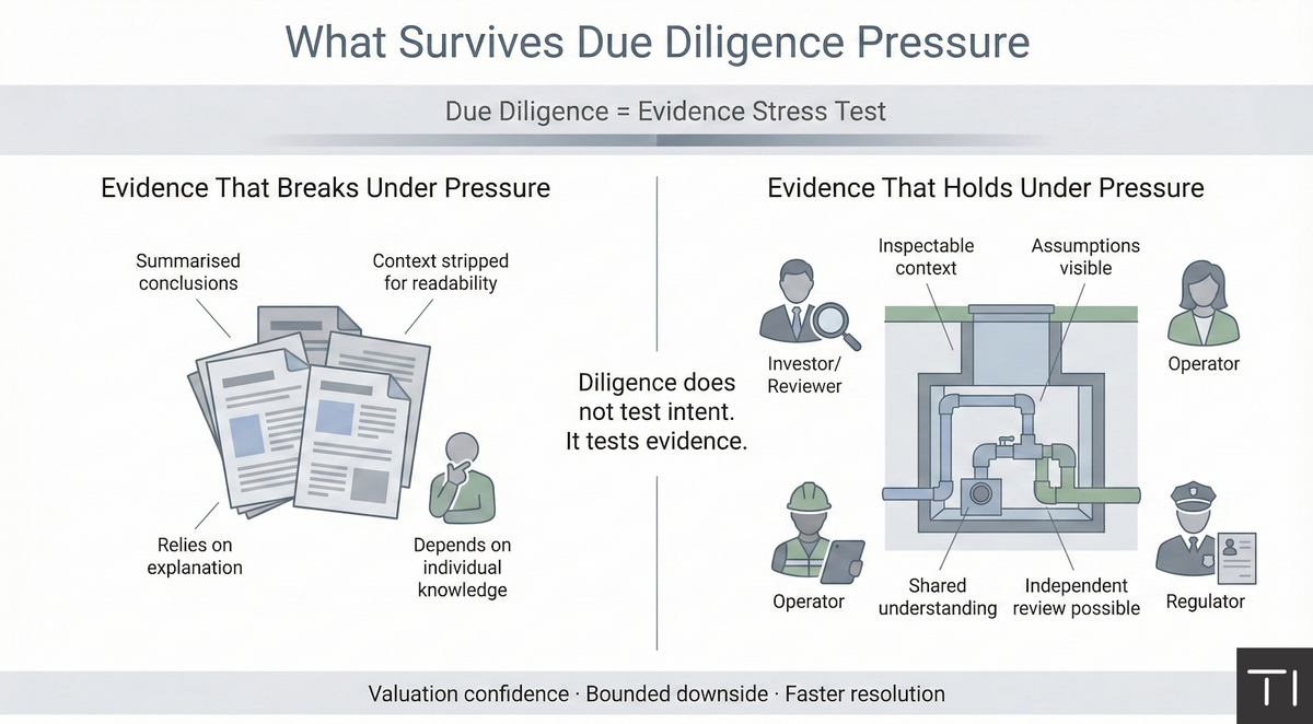 Due Diligence Is an Evidence Stress Test