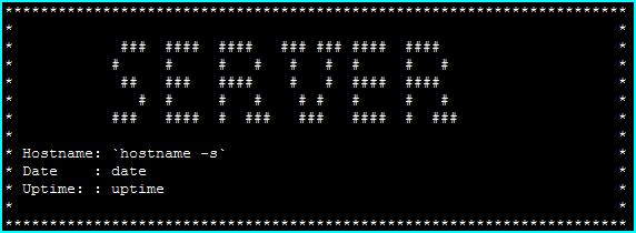 linux motd welcome message