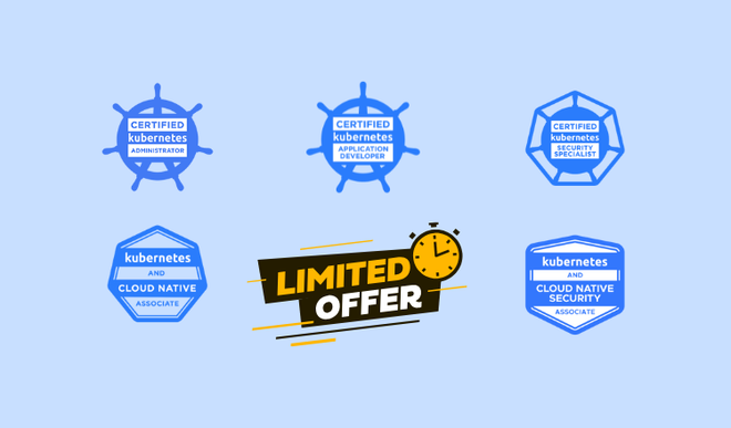 Image of: [50% OFF] Kubernetes Certification Coupons (CKA, CKAD, CKS, KCNA and KCSA)