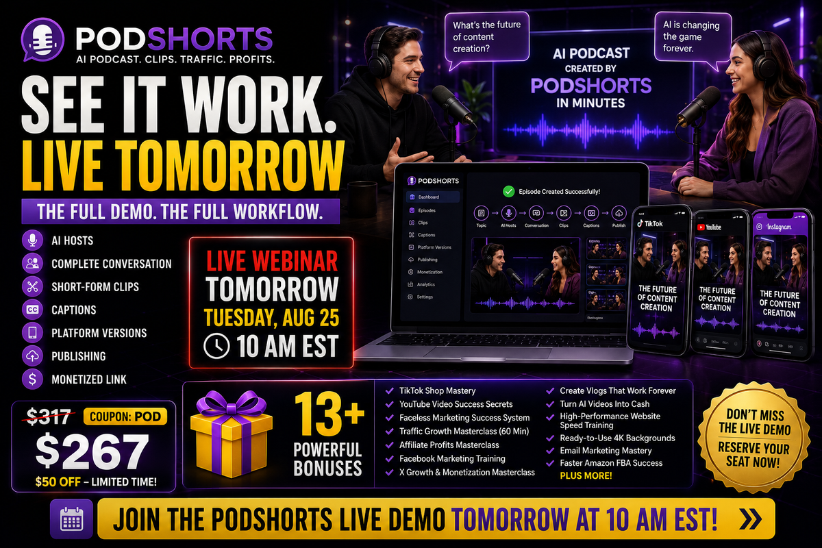 We’re going LIVE tomorrow, and I want you to see what happens first