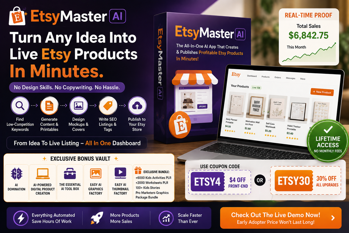Complete Etsy digital store on complete autopilot