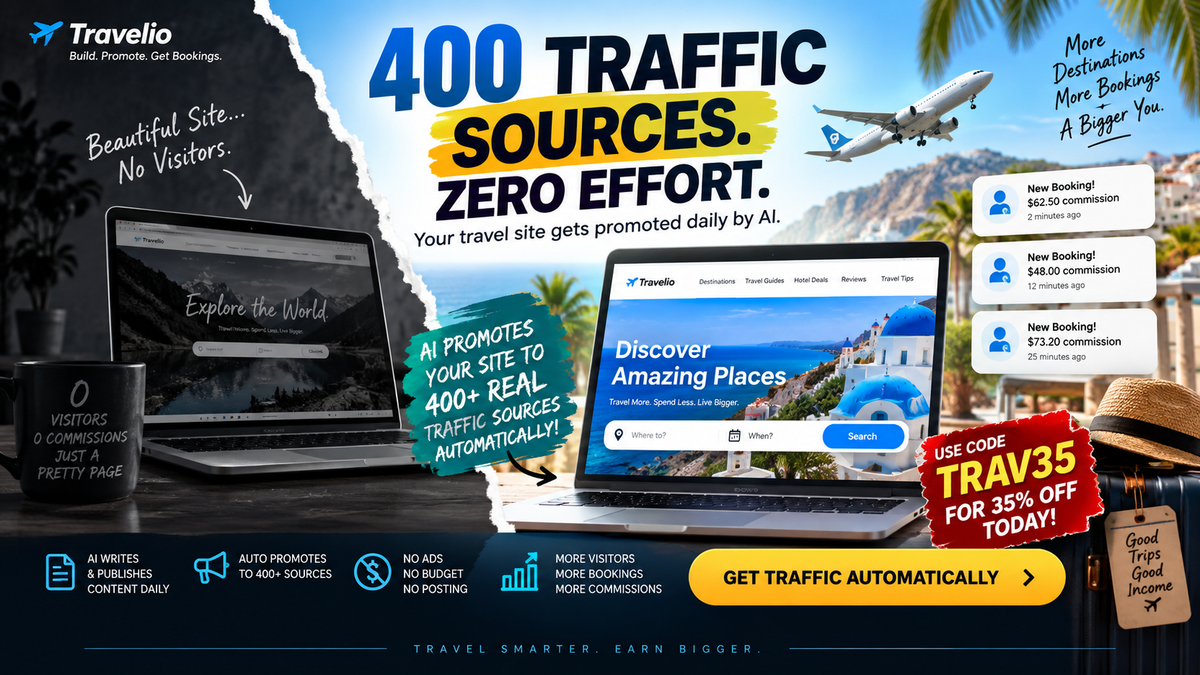 400 traffic sources, zero ad spend
