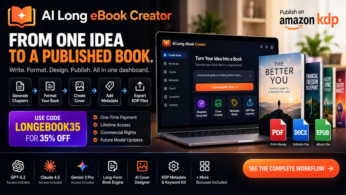Say Goodbye To 10-Page Ebook Apps — This One Writes REAL Books