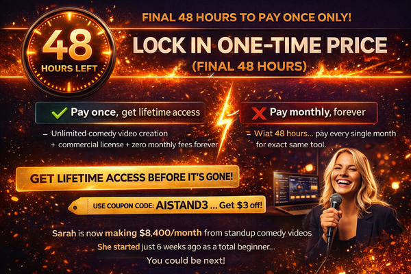 48 hours left at this price (then it's monthly forever)