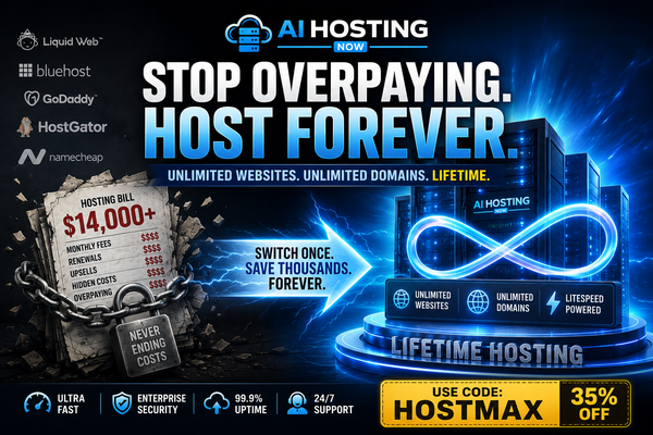 [Hottest Deal] Unlimited Hosting for a one-time FEE!