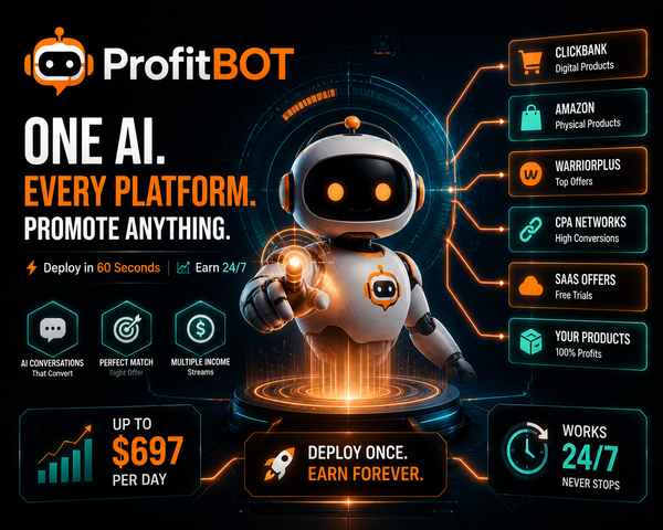 ClickBank, Amazon, WarriorPlus, CPA, this thing promotes anything