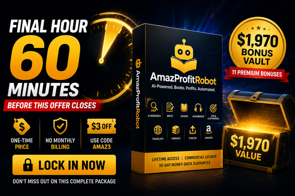 Don't let another 60 minutes cost you the AmazProfitRobot extras