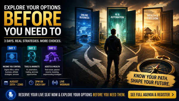 Don't wait for your current income to fail before building another option