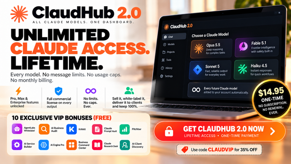 🔓 Every Claude model, one dashboard, lifetime access.