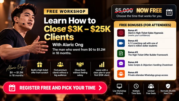 🎟️ Your free seat to a $5,000 workshop