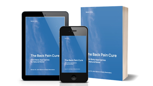 Covers of “The Back Pain Cure: Mind-Body Approaches for Natural Relief” by Sarno Clinic