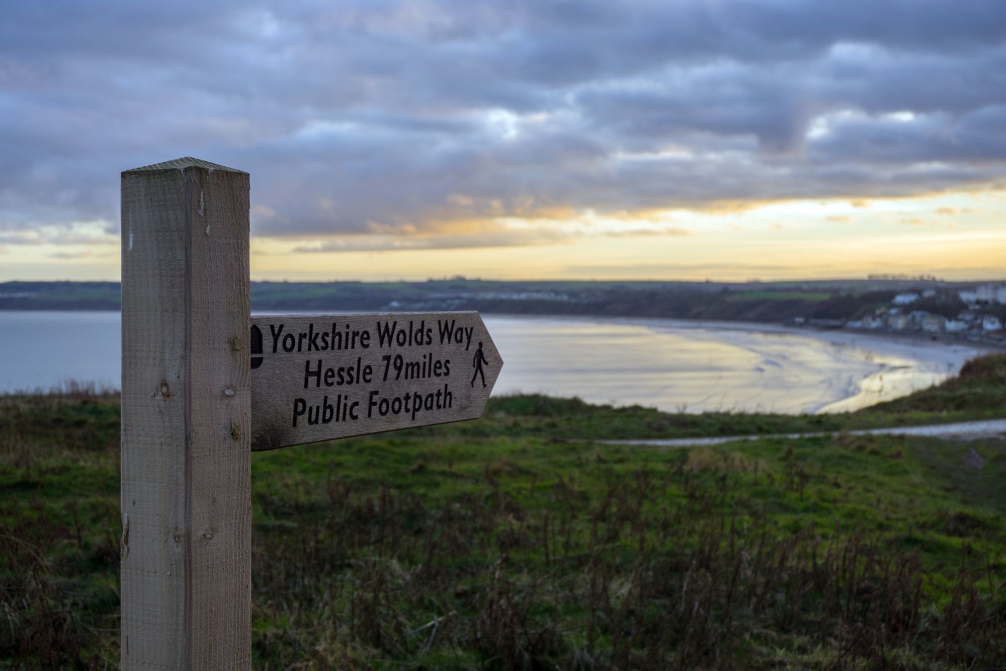 A sign for Yorkshire Wold's Way walk