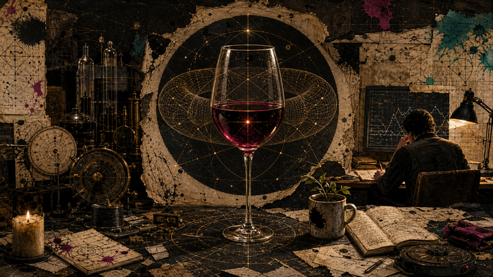 A wineglass. A bar. An old world. A new world. A spectral torus that entangles with everything. Even you.
