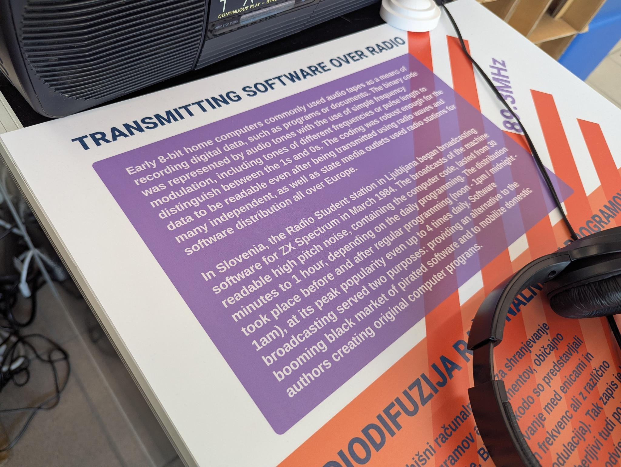 exhibit on transmitting software over radio