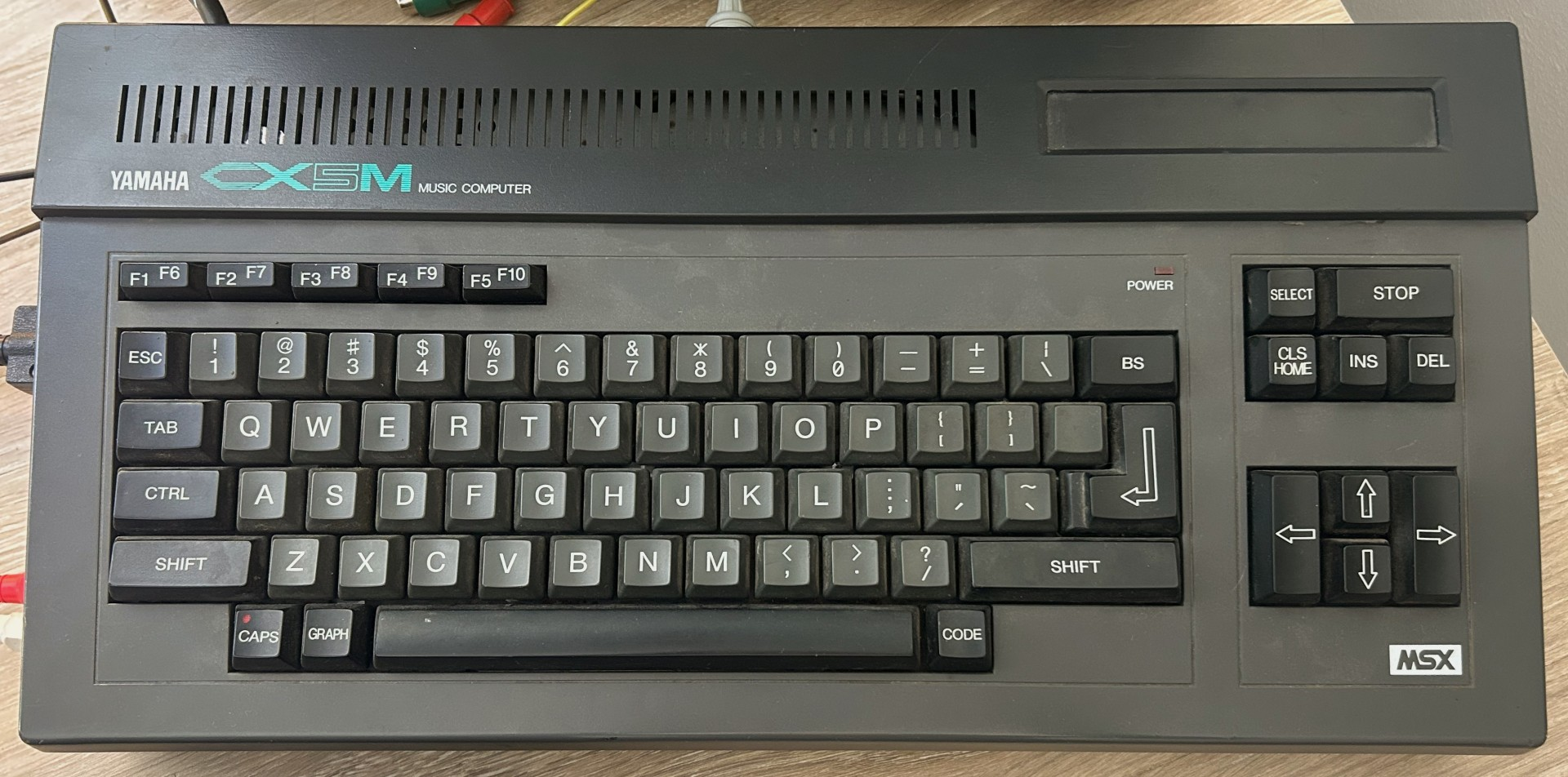 top-down view of the Yamaha CX5M Music Computer