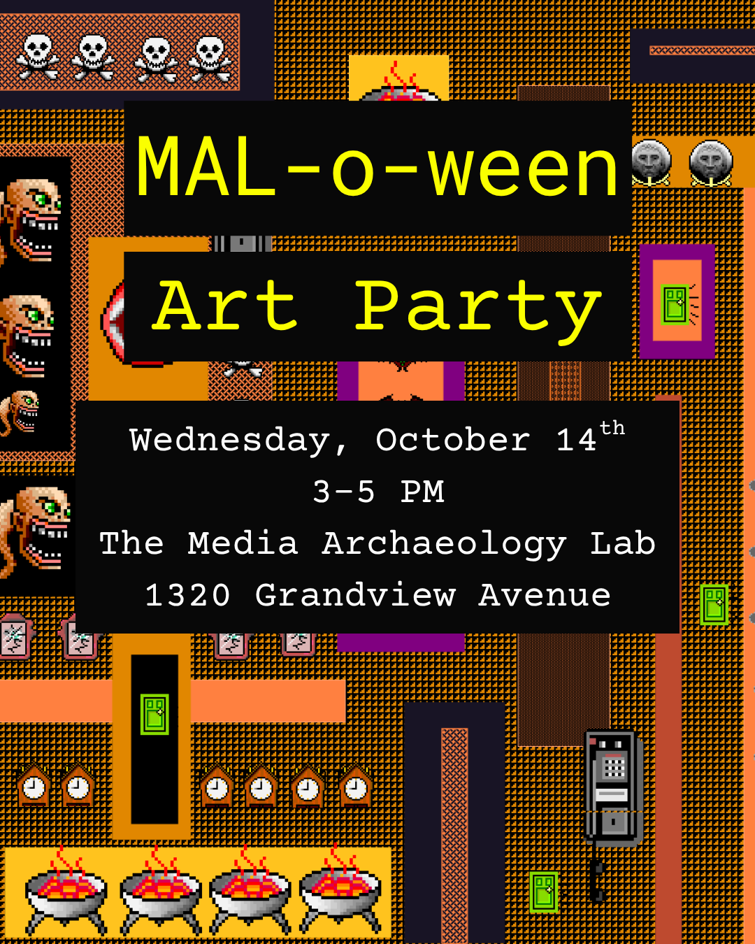 MAL-o-ween art party Wednesday October 14th 3-5 PM 1320 Grandview Avenue