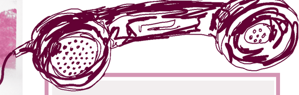 drawing of a phone handset